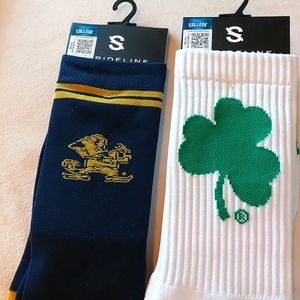 NOTRE DAME NWT Socks -2 pairs M/L